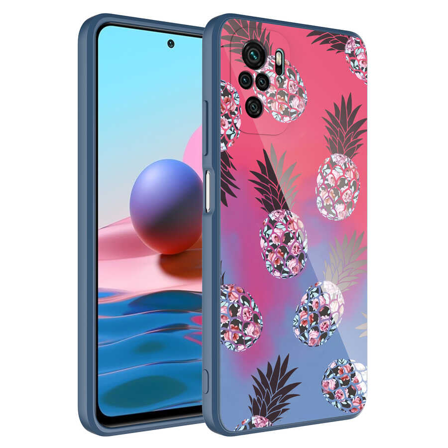 Xiaomi Redmi Note 10S Kılıf Kamera Korumalı Desenli Sert Silikon Zore Epoksi Kapak NO3