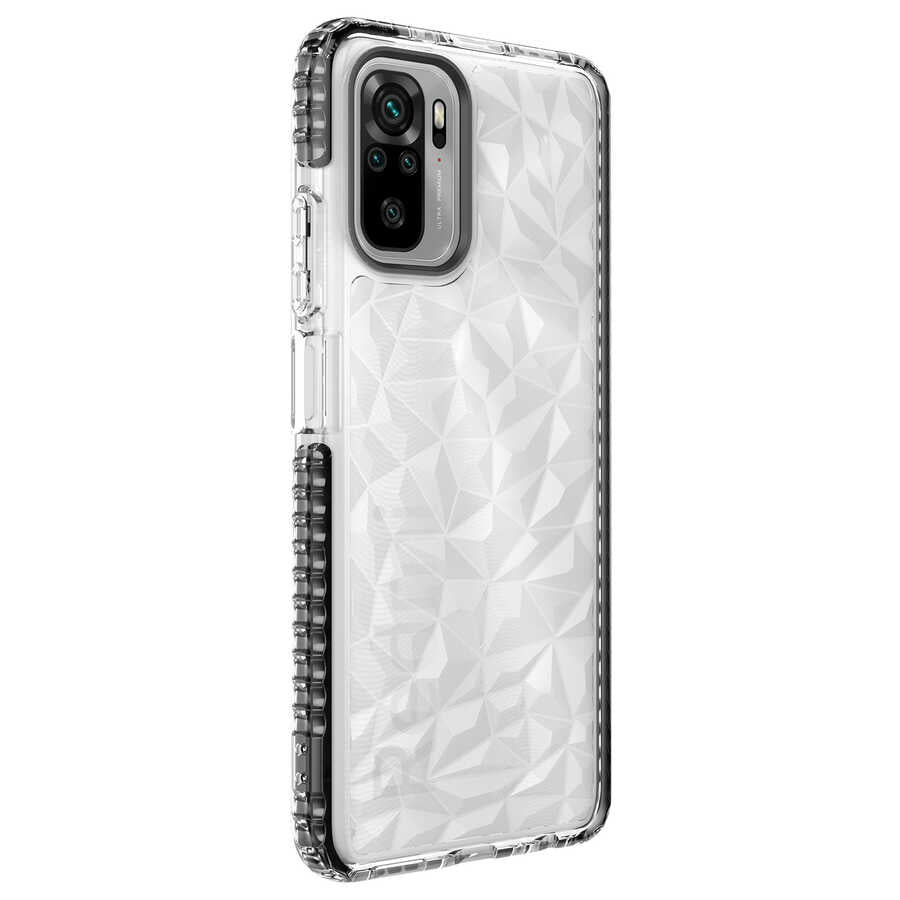 Xiaomi Redmi Note 10S Kılıf Zore Buzz Kapak Siyah