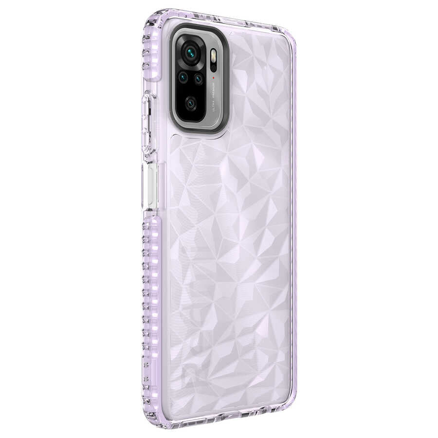 Xiaomi Redmi Note 10S Kılıf Zore Buzz Kapak Mor