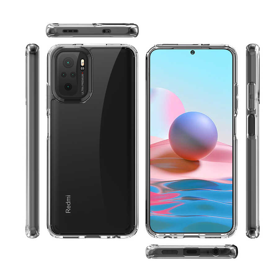 Xiaomi Redmi Note 10S Kılıf Zore Coss Kapak Renksiz