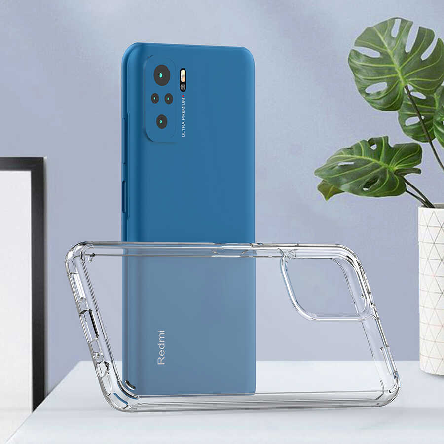 Xiaomi Redmi Note 10S Kılıf Zore Coss Kapak Renksiz