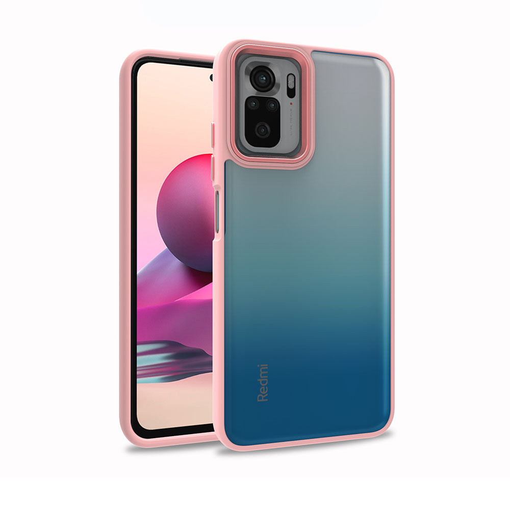 Xiaomi Redmi Note 10S Kılıf Zore Flora Kapak Rose Gold