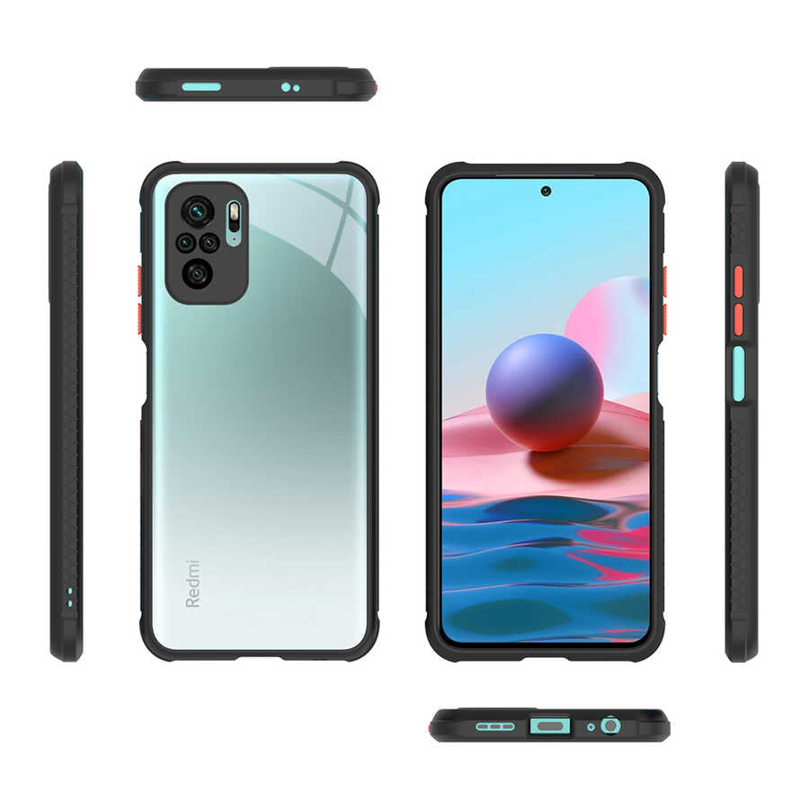 Xiaomi Redmi Note 10S Kılıf Zore Kaff Kapak Lacivert