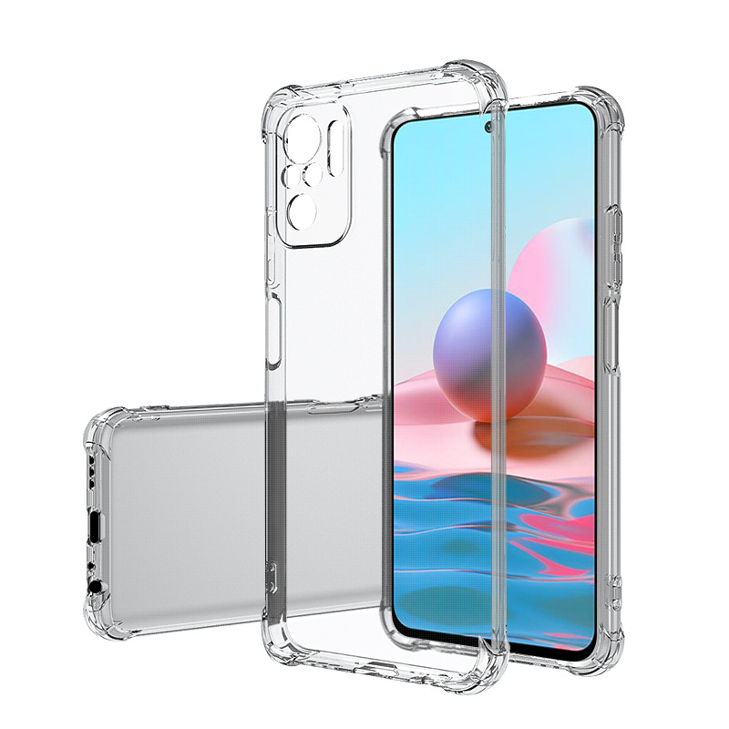 Xiaomi Redmi Note 10S Kılıf Zore Kamera Korumalı Nitro Anti Shock Silikon Renksiz