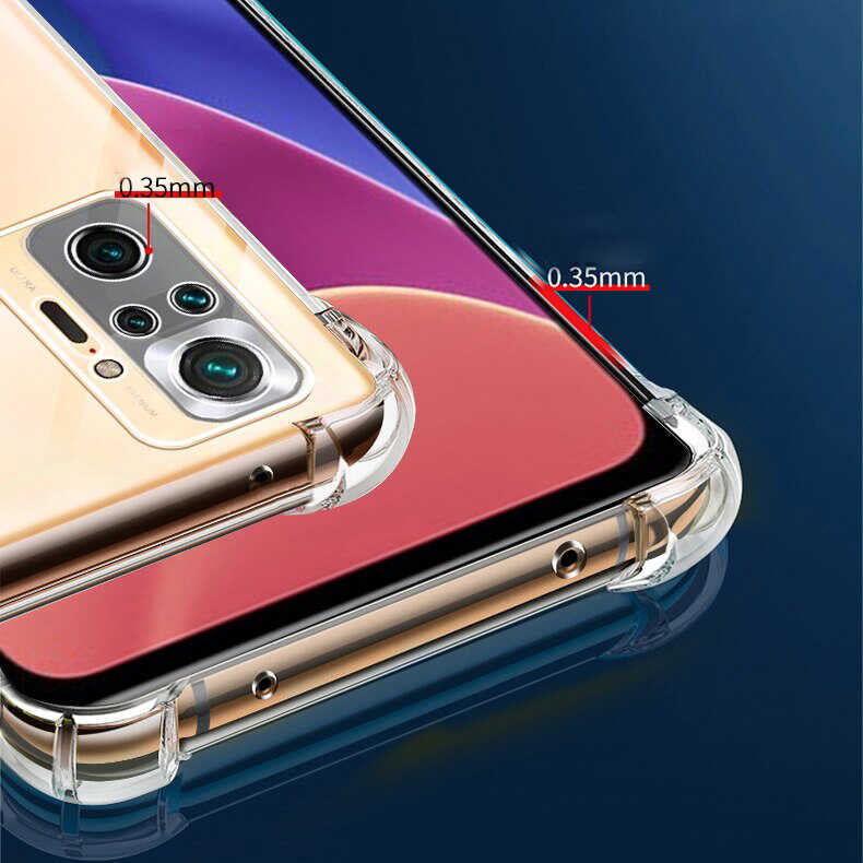 Xiaomi Redmi Note 10S Kılıf Zore Kamera Korumalı Nitro Anti Shock Silikon Renksiz