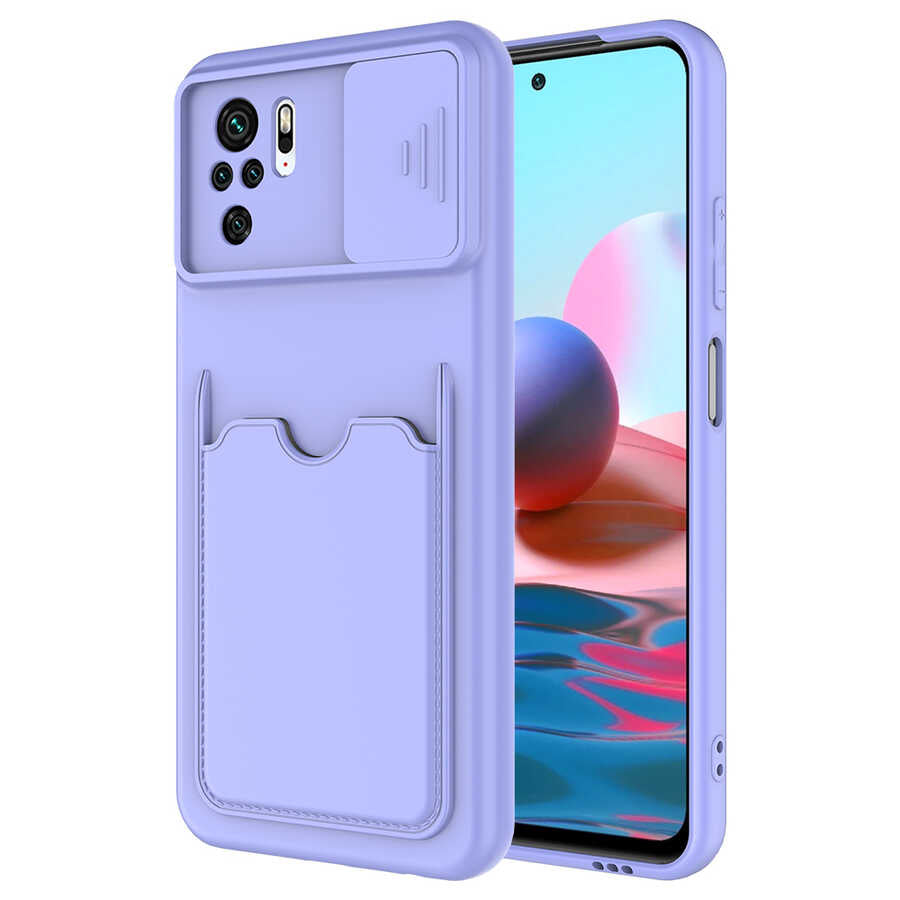 Xiaomi Redmi Note 10S Kılıf Zore Kartix Kapak Siyah