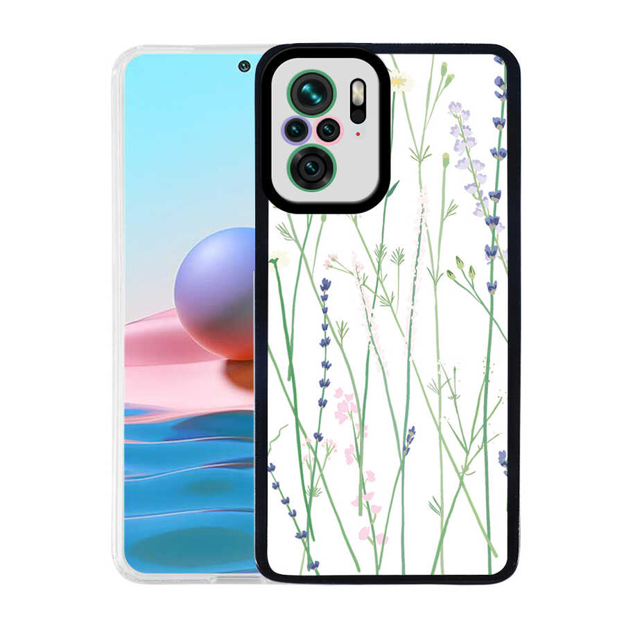 Xiaomi Redmi Note 10S Kılıf Zore M-Fit Desenli Kapak Flower No4