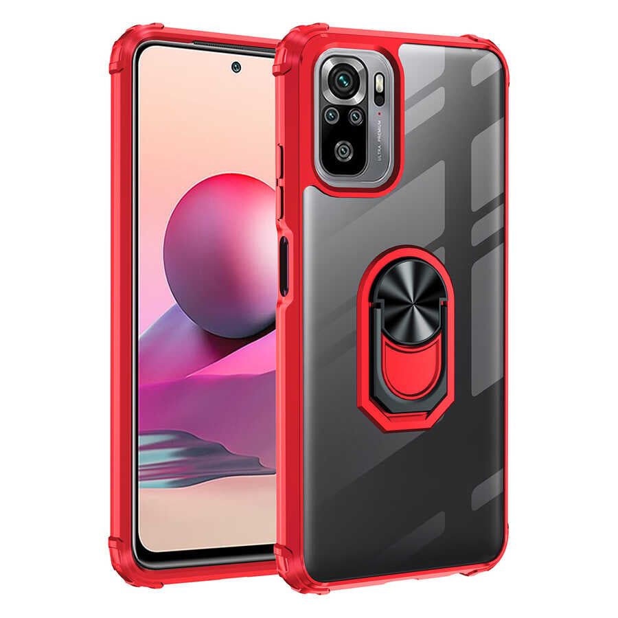Xiaomi Redmi Note 10S Kılıf Zore Mola Kapak Kırmızı
