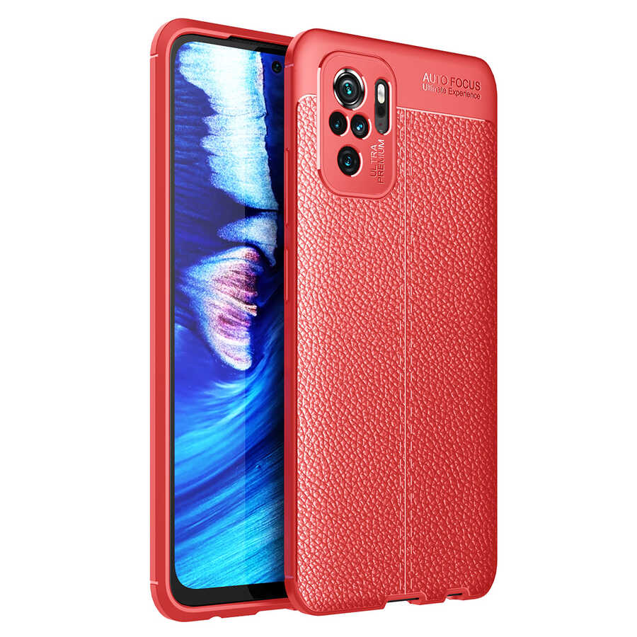 Xiaomi Redmi Note 10S Kılıf Zore Niss Silikon Kapak Kırmızı