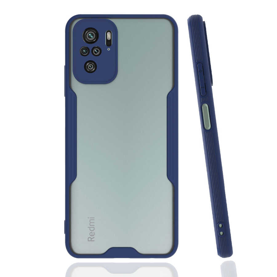 Xiaomi Redmi Note 10S Kılıf Zore Parfe Kapak Lacivert