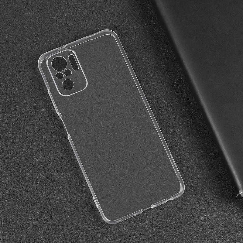 Xiaomi Redmi Note 10S Kılıf Zore Süper Silikon Kapak Renksiz