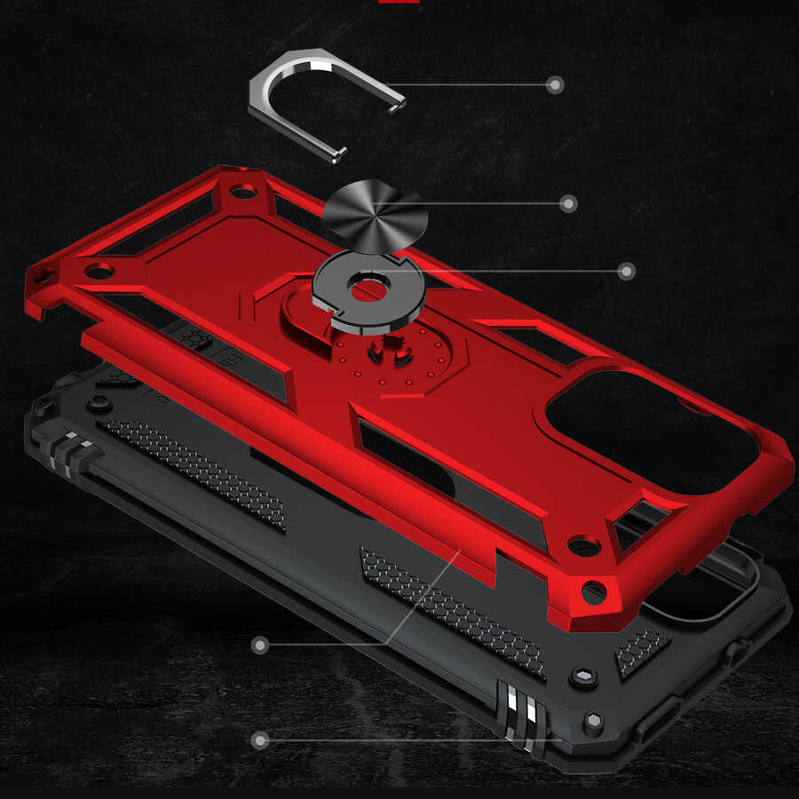 Xiaomi Redmi Note 10S Kılıf Zore Vega Kapak Mavi