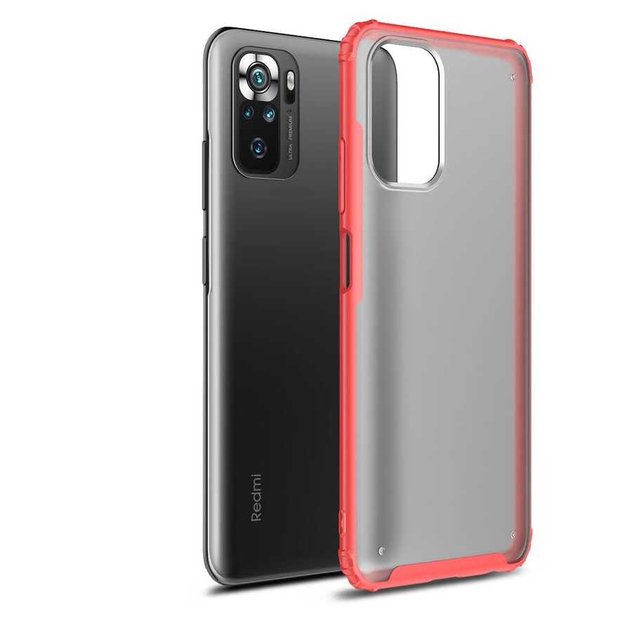 Xiaomi Redmi Note 10S Kılıf Zore Volks Kapak Kırmızı