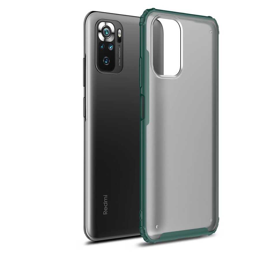 Xiaomi Redmi Note 10S Kılıf Zore Volks Kapak Koyu Yeşil