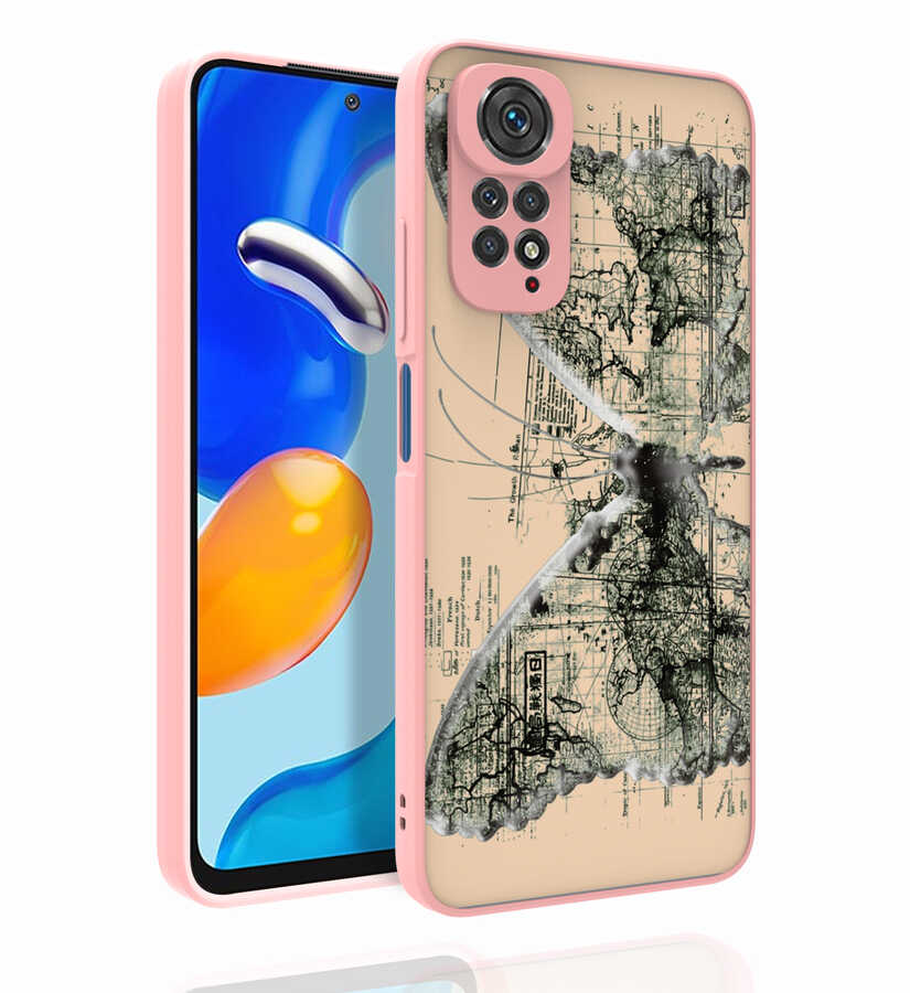 Xiaomi Redmi Note 11 Global Kılıf Desenli Kamera Korumalı Parlak Zore Nora Kapak NO2