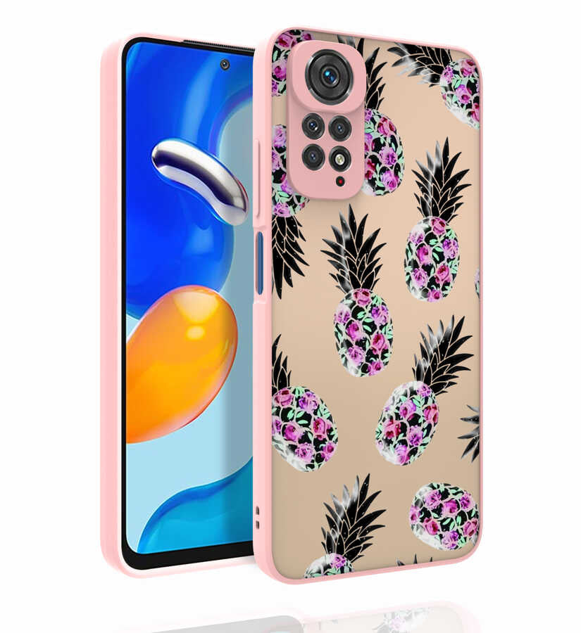 Xiaomi Redmi Note 11 Global Kılıf Desenli Kamera Korumalı Parlak Zore Nora Kapak NO1