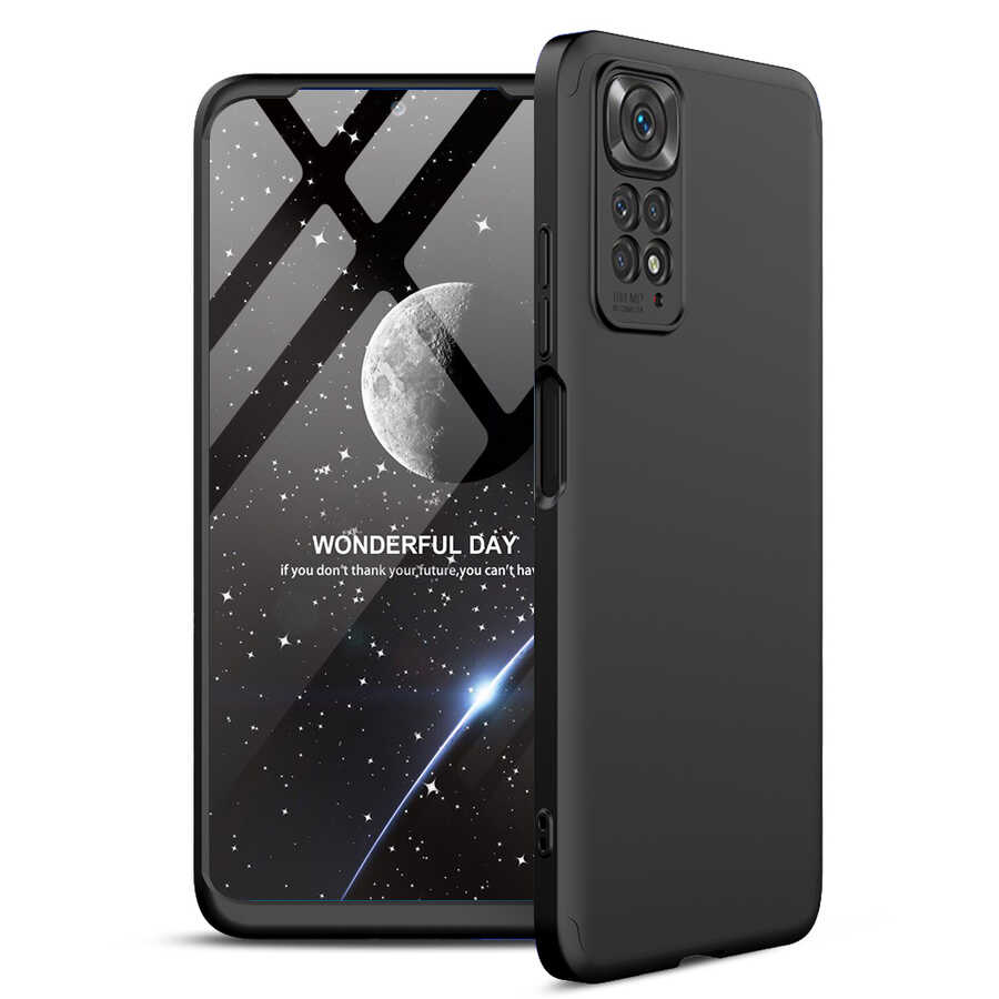 Xiaomi Redmi Note 11 Global Kılıf Zore Ays Kapak Siyah