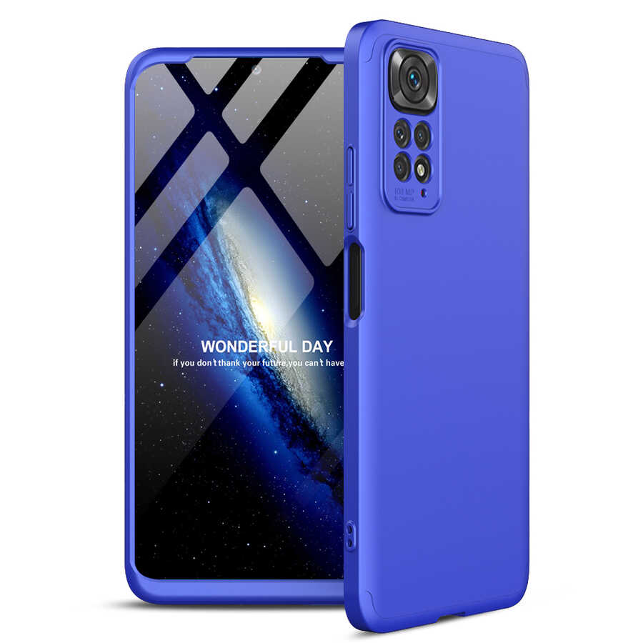 Xiaomi Redmi Note 11 Global Kılıf Zore Ays Kapak Mavi