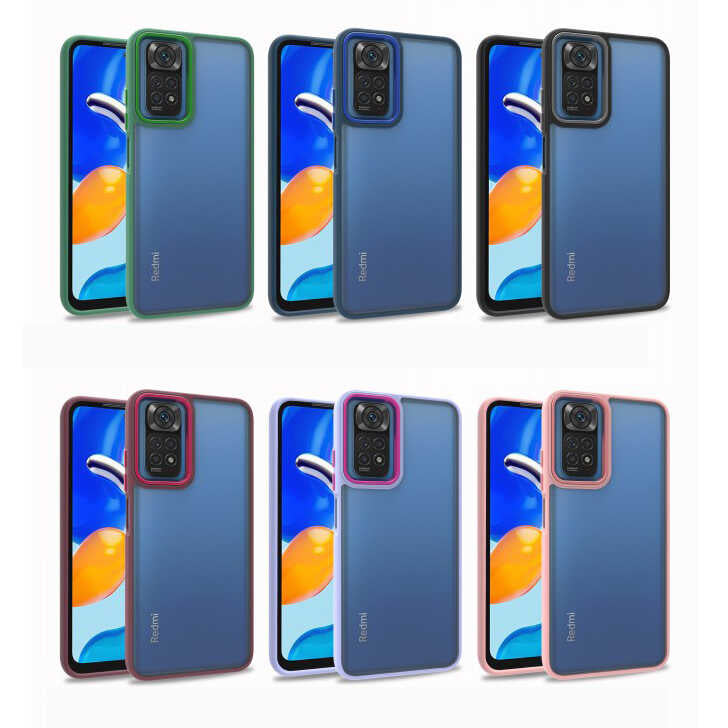 Xiaomi Redmi Note 11 Global Kılıf Zore Flora Kapak Kırmızı