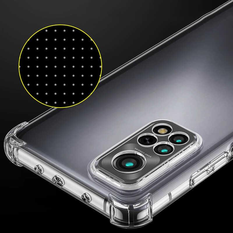 Xiaomi Redmi Note 11 Global Kılıf Zore Kamera Korumalı Nitro Anti Shock Silikon Renksiz