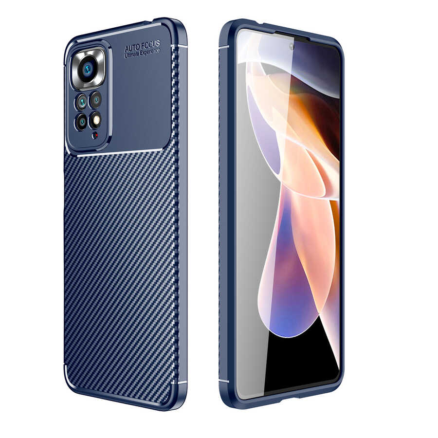 Xiaomi Redmi Note 11 Global Kılıf Zore Negro Silikon Kapak Lacivert
