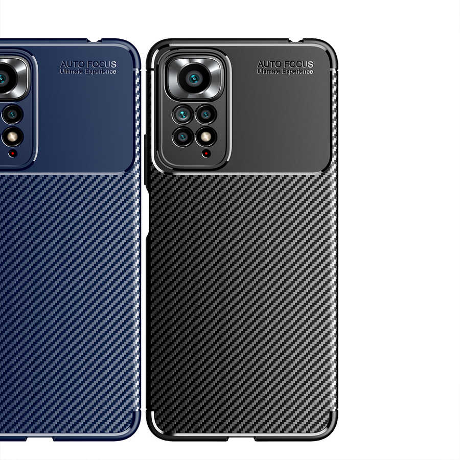 Xiaomi Redmi Note 11 Global Kılıf Zore Negro Silikon Kapak Lacivert