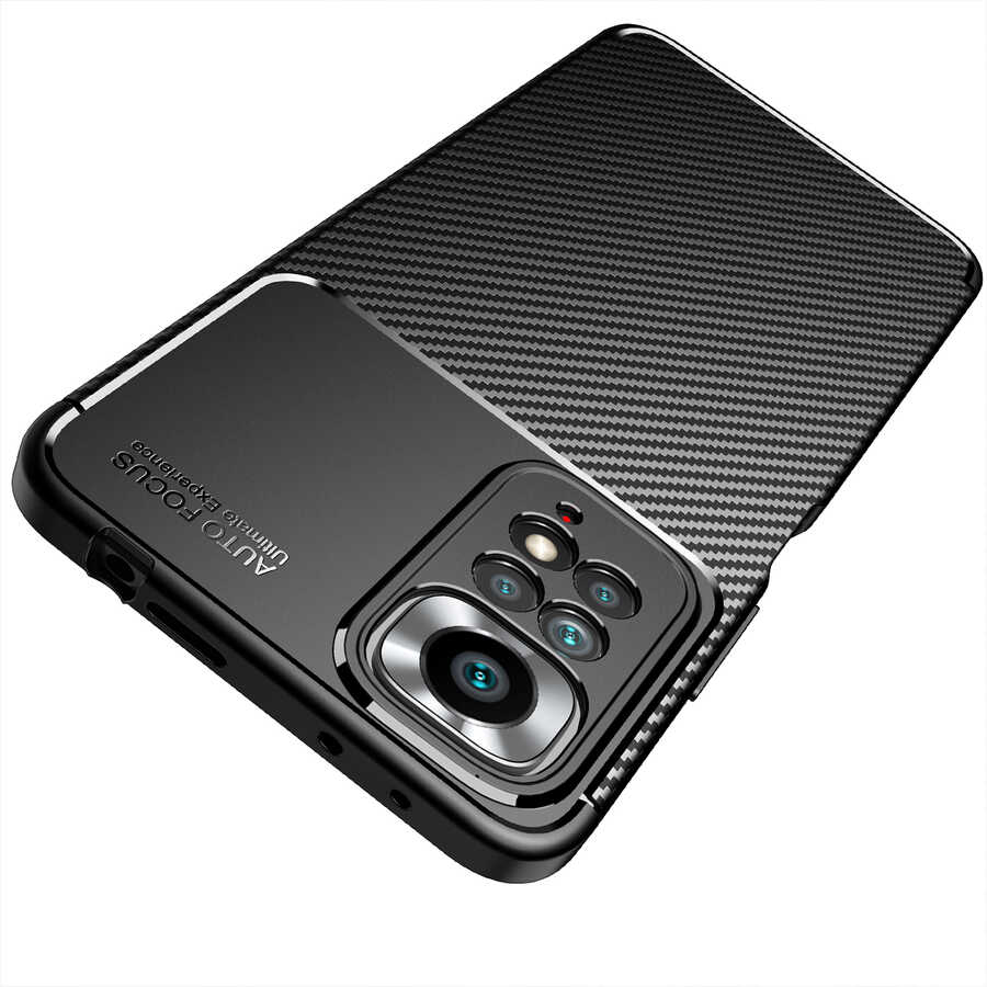 Xiaomi Redmi Note 11 Global Kılıf Zore Negro Silikon Kapak Siyah