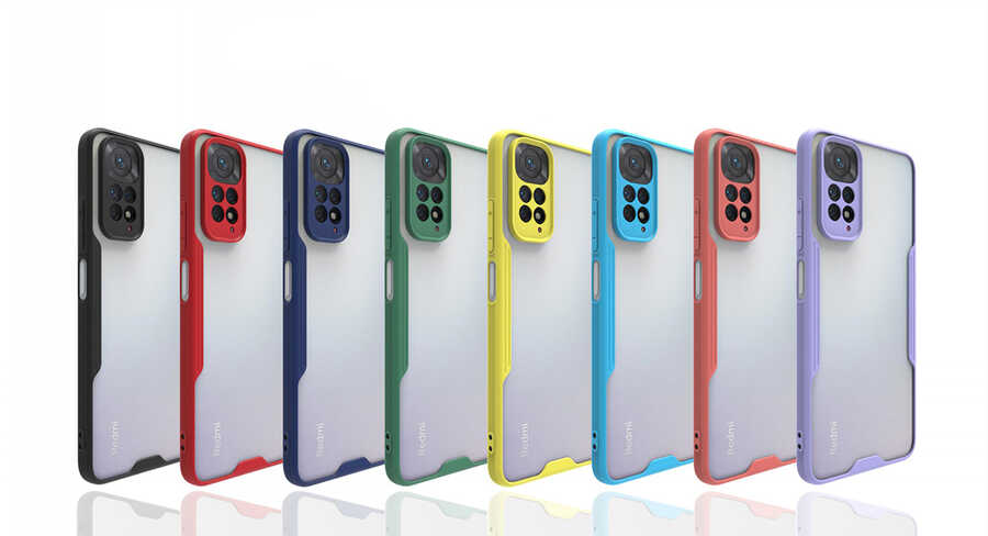 Xiaomi Redmi Note 11 Global Kılıf Zore Parfe Kapak Koyu Yeşil