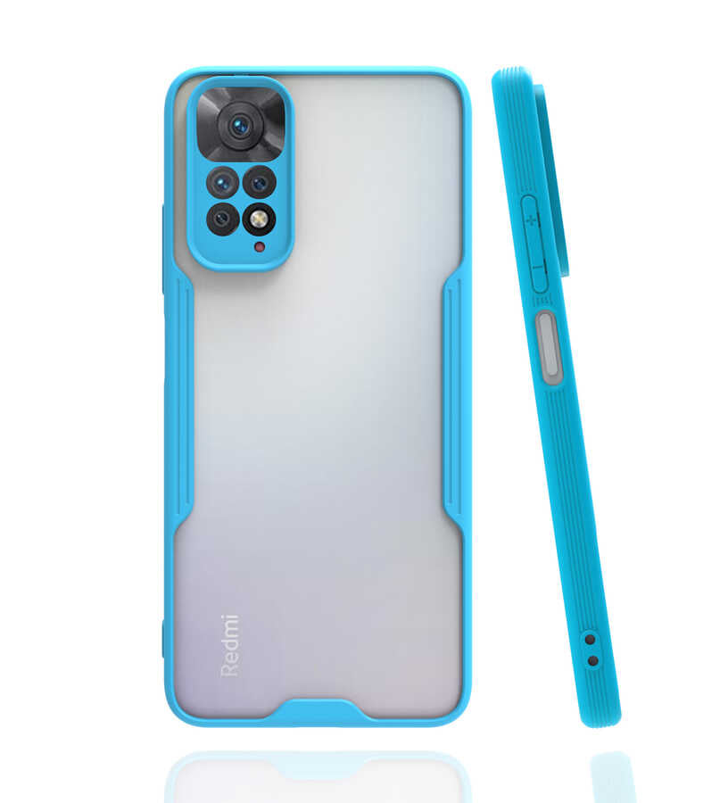 Xiaomi Redmi Note 11 Global Kılıf Zore Parfe Kapak Mavi