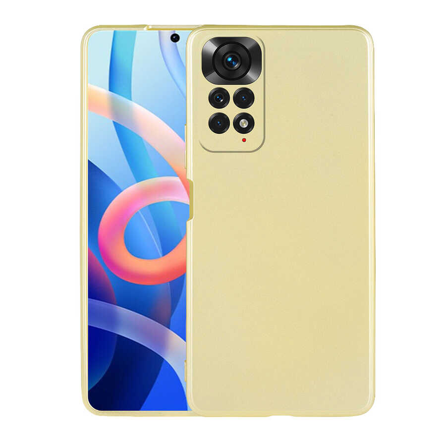 Xiaomi Redmi Note 11 Global Kılıf Zore Premier Silikon Kapak Gold