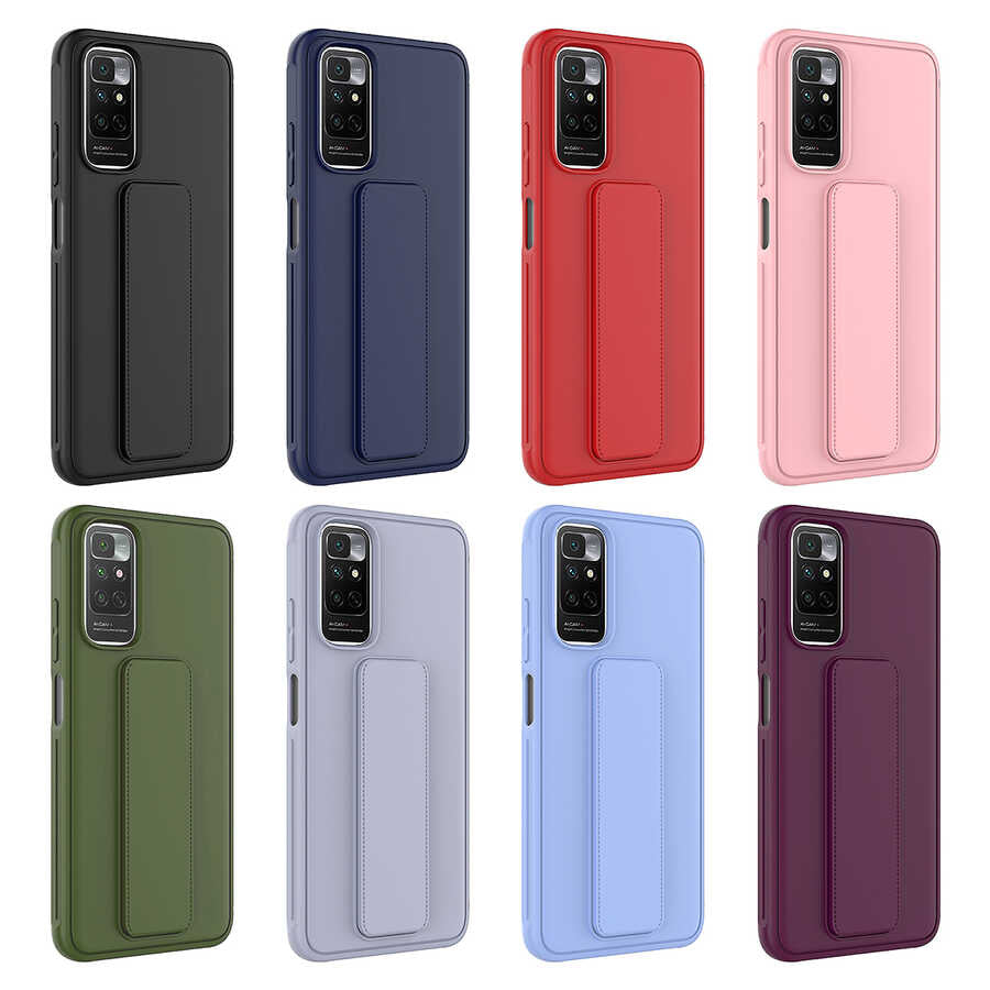 Xiaomi Redmi Note 11 Global Kılıf Zore Qstand Kapak Koyu Yeşil