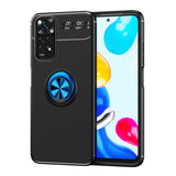 Xiaomi Redmi Note 11 Global Kılıf Zore Ravel Silikon Kapak Siyah-Mavi