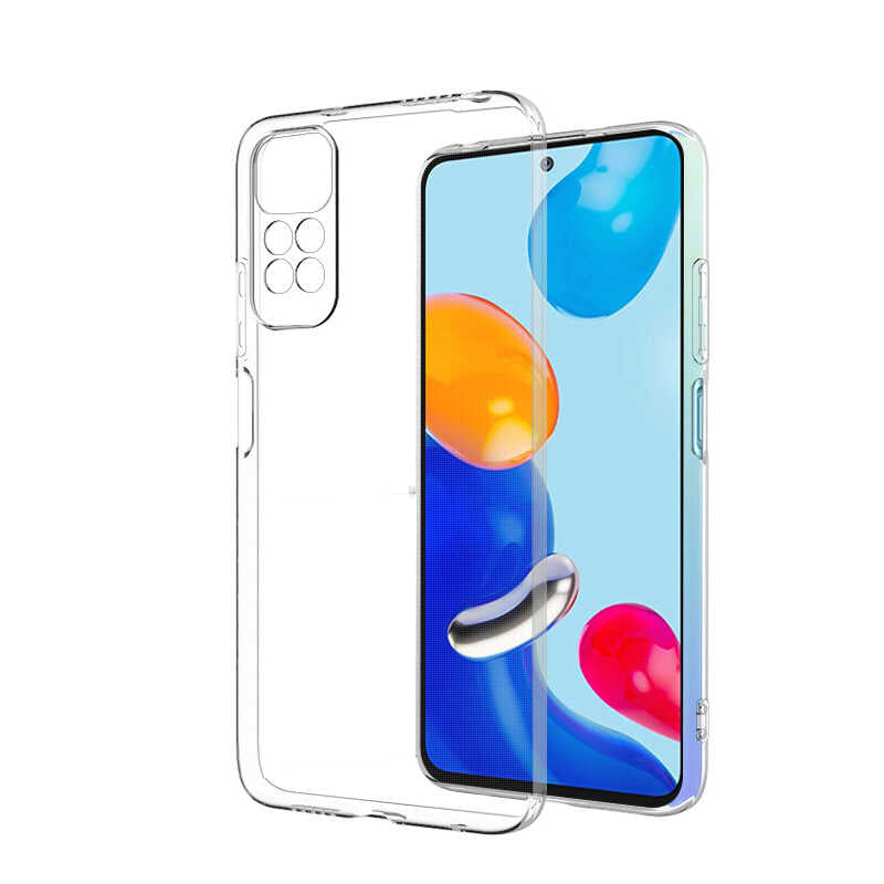Xiaomi Redmi Note 11 Global Kılıf Zore Süper Silikon Kapak Renksiz