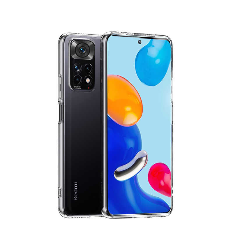 Xiaomi Redmi Note 11 Global Kılıf Zore Süper Silikon Kapak Renksiz
