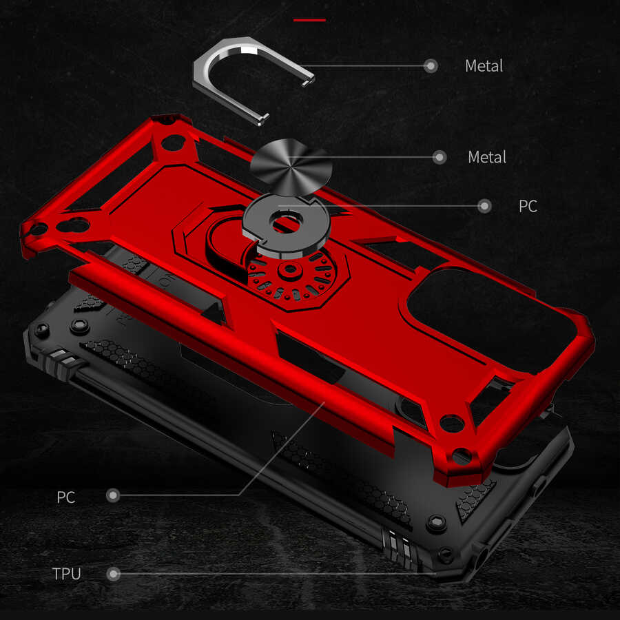 Xiaomi Redmi Note 11 Global Kılıf Zore Vega Kapak Siyah