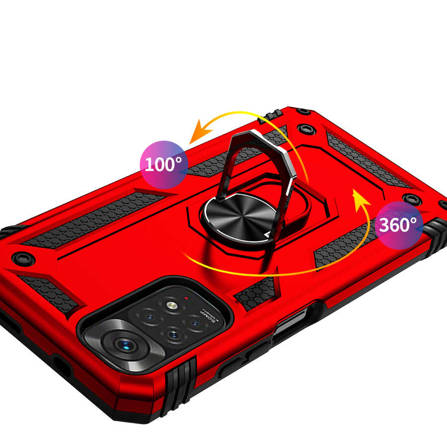 Xiaomi Redmi Note 11 Global Kılıf Zore Vega Kapak Siyah