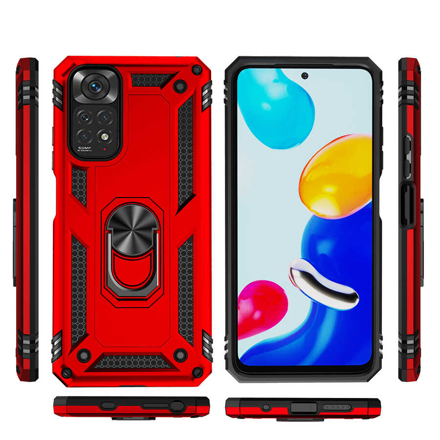 Xiaomi Redmi Note 11 Global Kılıf Zore Vega Kapak Siyah