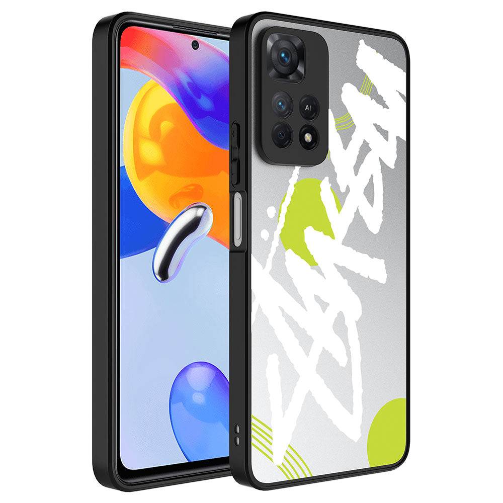Xiaomi Redmi Note 11 Pro 5G Kılıf Aynalı Desenli Kamera Korumalı Parlak Zore Mirror Kapak Yıldız