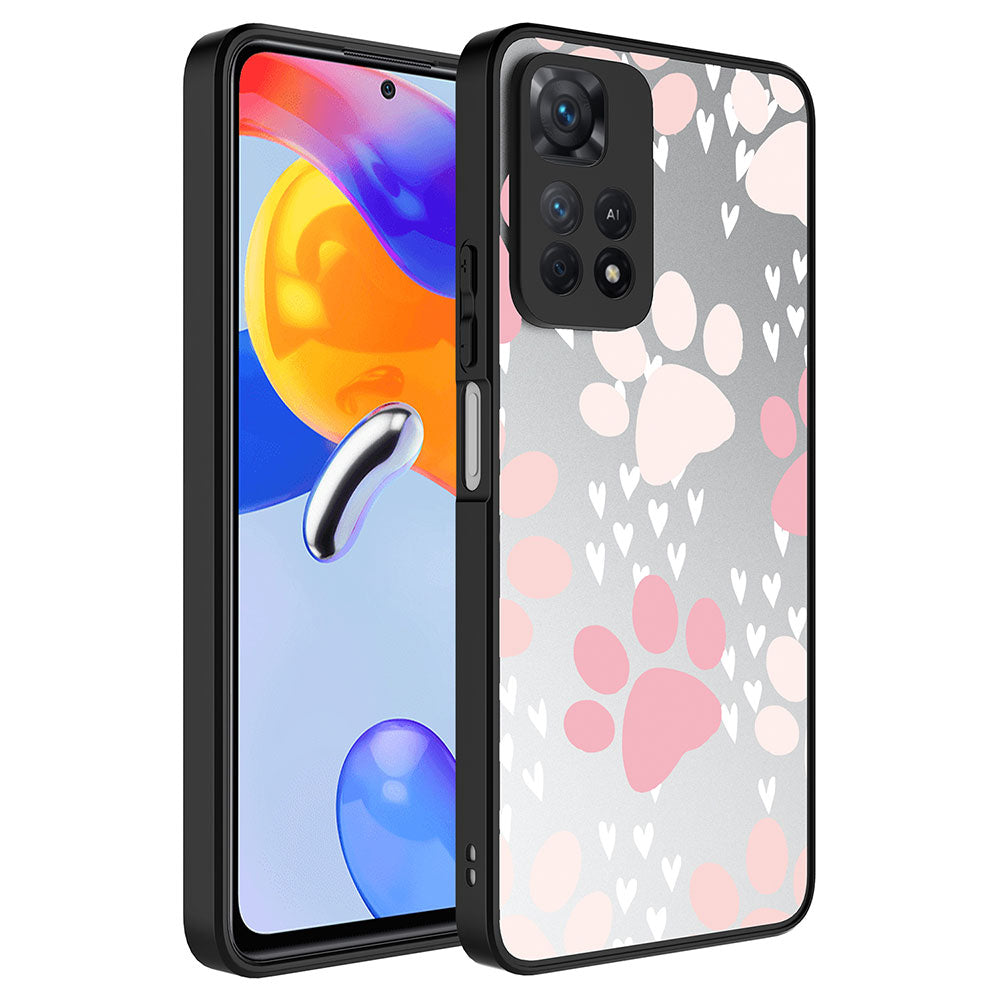 Xiaomi Redmi Note 11 Pro 5G Kılıf Aynalı Desenli Kamera Korumalı Parlak Zore Mirror Kapak Pati