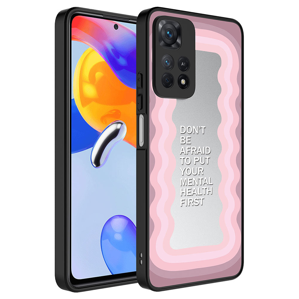Xiaomi Redmi Note 11 Pro 5G Kılıf Aynalı Desenli Kamera Korumalı Parlak Zore Mirror Kapak Ayna