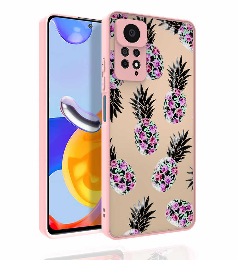 Xiaomi Redmi Note 11 Pro 5G Kılıf Desenli Kamera Korumalı Parlak Zore Nora Kapak NO1