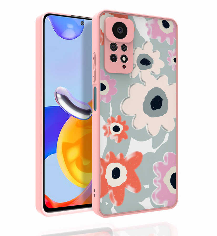 Xiaomi Redmi Note 11 Pro 5G Kılıf Desenli Kamera Korumalı Parlak Zore Nora Kapak NO5