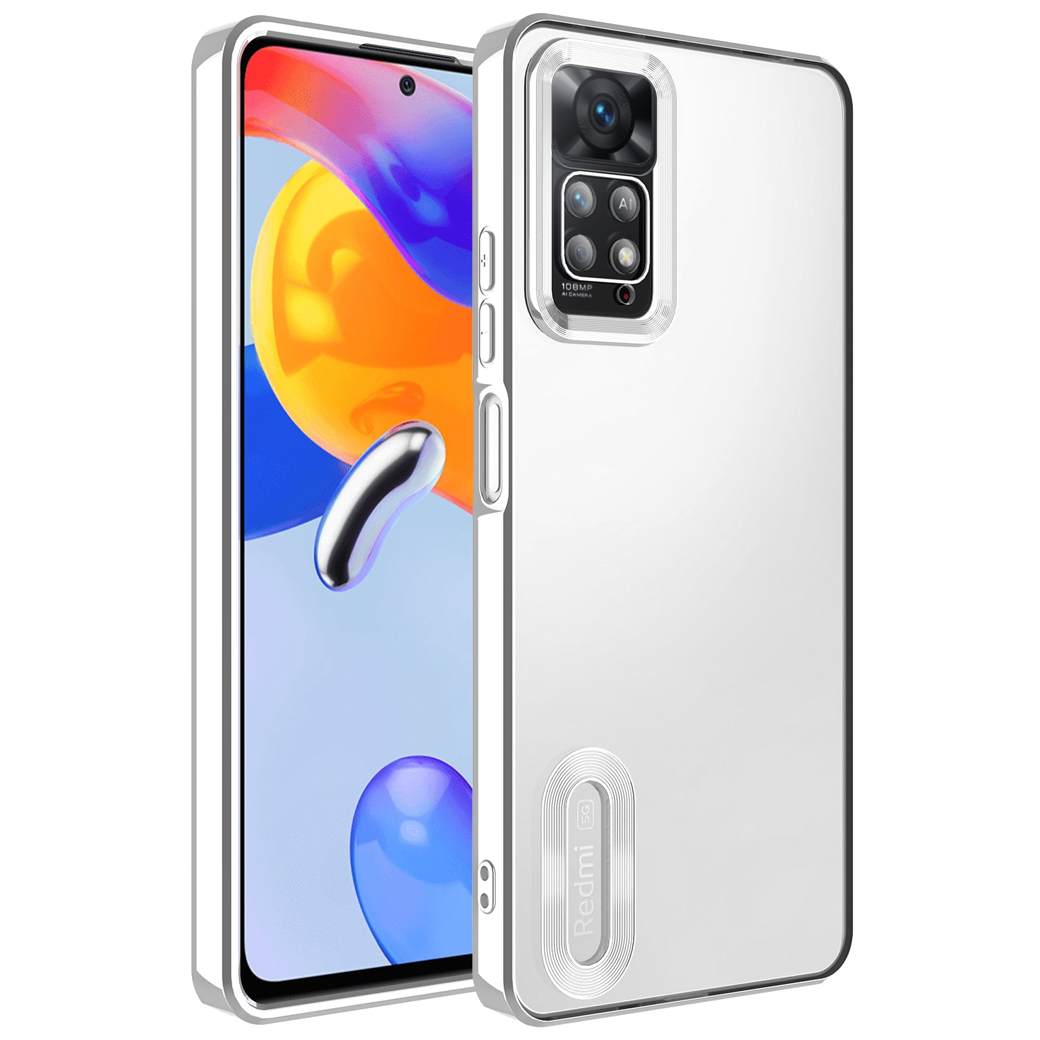 Xiaomi Redmi Note 11 Pro 5G Kılıf Kamera Korumalı Logo Gösteren Zore Omega Kapak Rose Gold