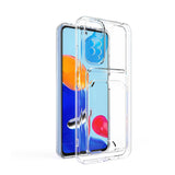 Xiaomi Redmi Note 11 Pro 5G Kılıf Kartlıklı Şeffaf Zore Setra Clear Silikon Kapak Renksiz