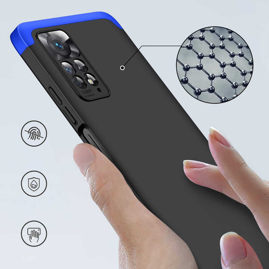 Xiaomi Redmi Note 11 Pro 5G Kılıf Zore Ays Kapak Siyah-Gri