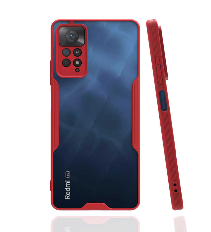 Xiaomi Redmi Note 11 Pro 5G Kılıf Zore Parfe Kapak Kırmızı