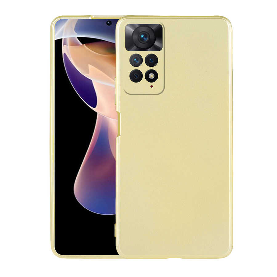 Xiaomi Redmi Note 11 Pro 5G Kılıf Zore Premier Silikon Kapak Gold