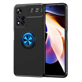 Xiaomi Redmi Note 11 Pro 5G Kılıf Zore Ravel Silikon Kapak Siyah-Kırmızı