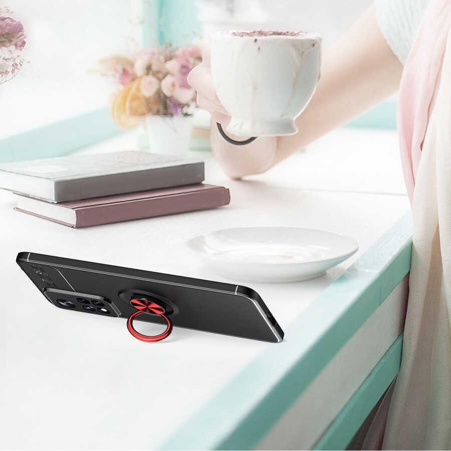 Xiaomi Redmi Note 11 Pro 5G Kılıf Zore Ravel Silikon Kapak Siyah-Rose Gold
