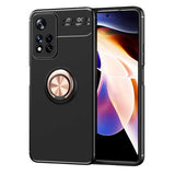 Xiaomi Redmi Note 11 Pro 5G Kılıf Zore Ravel Silikon Kapak Siyah-Rose Gold